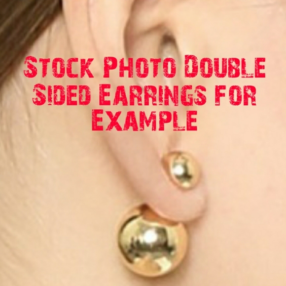 🎉HP 7/06🎉 Floral Glass Double Sided Earrings - Picture 5 of 5